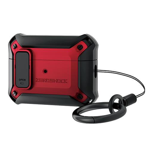 エレコム(ELECOM) AVA-AP4ZEROLRD(ﾚｯﾄﾞ) AirPods Pro(第2世代)用 ZEROSHOCK Lockケース ロック機能付き