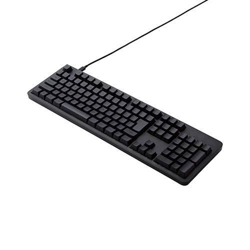 エレコム(ELECOM) TK-MC50UKL-BK ﾌﾞﾗｯｸ キーボード 有線 着脱式USBケーブル 赤軸 リニア テンキー付き