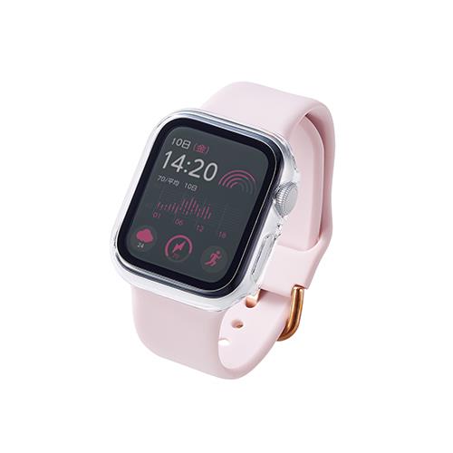 エレコム(ELECOM) AW-20SFCGOCCR(クリア) Apple Watch40mm用 フルカバーケース 表面セラミックコート