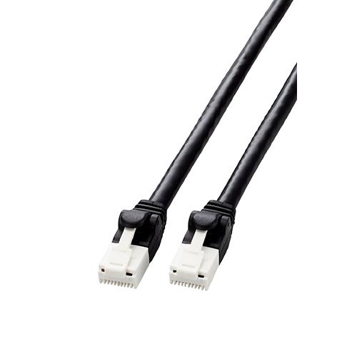 エレコム(ELECOM) LD-GPAT/BK5/RS(ﾌﾞﾗｯｸ) LANケーブル CAT6A 5m 高速 10Gbps ストレート 爪折れ防止