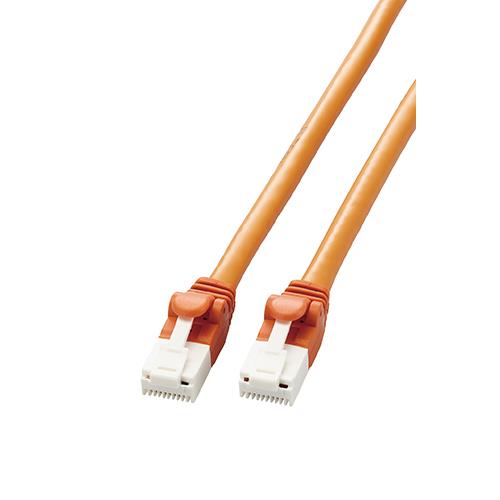 エレコム(ELECOM) LD-GPAT/DR2/RS(ｵﾚﾝｼﾞ) LANケーブル CAT6A 2m 高速 10Gbps ストレート 爪折れ防止