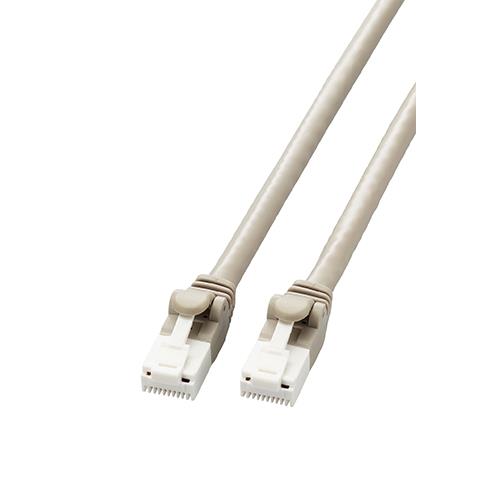エレコム(ELECOM) LD-GPAT/LG5/RS(ライトグレー) LANケーブル CAT6A 5m 高速 10Gbps ストレート 爪折れ防止