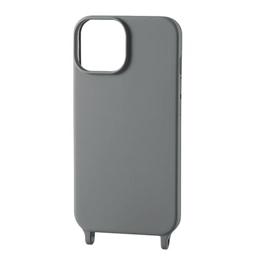 エレコム(ELECOM) PM-A22AHVSCSHBK ｸﾞﾚｲｯｼｭﾌﾞﾗｯｸ iPhone 14 / 13 用 ケース シリコン ハイブリッド