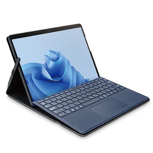 エレコム(ELECOM) TB-MSP9PLF2GY(グレー) Surface Pro 9 ケース ソフトレザー フラップ