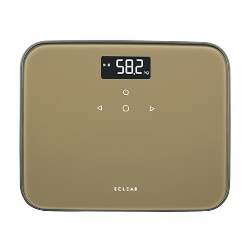 エレコム(ELECOM) HCS-S02BR カフェブラウン 体重計 乗るだけ 自動認識機能付 コンパクト デジタル