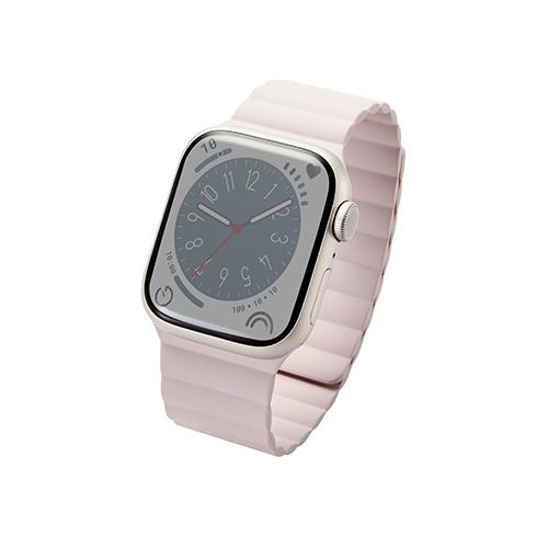 エレコム(ELECOM) AW-41BDMAGPN(ピンク) アップルウォッチ バンド SE シリコン