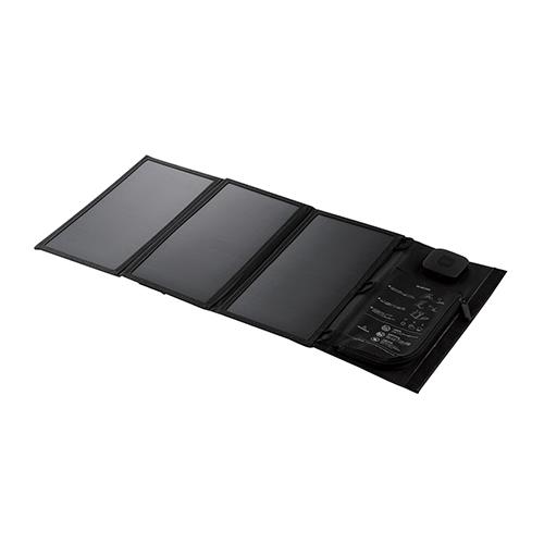 エレコム(ELECOM) MPA-S03BK ﾌﾞﾗｯｸ ソーラーパネル 充電器 発電最大出力 21W タイプ C ×1 USB A ×1