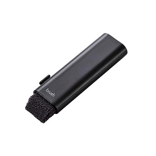 エレコム(ELECOM) KBR-017AS ブラック クリーナー ブラシ & クロス 2Way 静電気除去 除電ブラシ