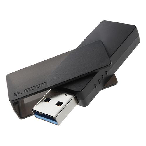 エレコム(ELECOM) MF-RMU3B032GBK(ﾌﾞﾗｯｸ) USBﾒﾓﾘ 32GB USB-A 回転式キャップ 誤回転防止 ホコリ混入防止