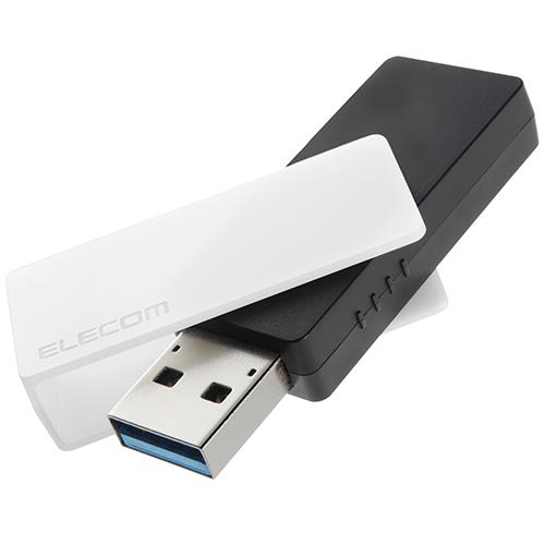 エレコム(ELECOM) MF-RMU3B064GWH(ﾎﾜｲﾄ) USBﾒﾓﾘ 64GB USB-A 回転式キャップ 誤回転防止 ホコリ混入防止