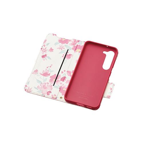 エレコム(ELECOM) PM-G231PLFUJPND ディープピンク Galaxy S23 ケース ソフトレザー 手帳型