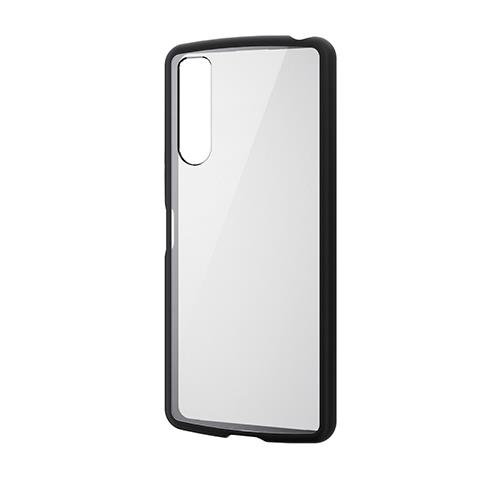 エレコム(ELECOM) PM-X232TSLFCBK ﾌﾞﾗｯｸ Xperia 10 V ケース ハイブリッド 衝撃吸収 軽量 背面クリア