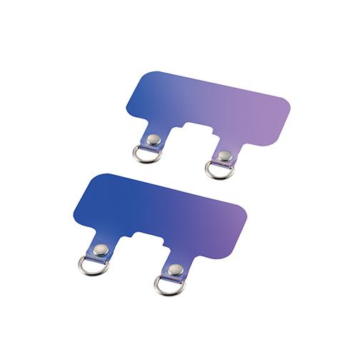 エレコム(ELECOM) P-STHD2ACR(オーロラ) ｴﾚｺﾑ ｽﾏﾎ ｽﾄﾗｯﾌﾟﾎﾙﾀﾞｰ ｼｰﾄ スピーカー穴用 2口 2枚入り