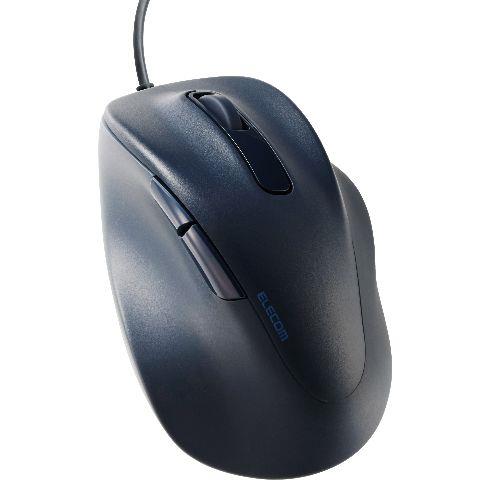 エレコム(ELECOM) M-XGS30UBSKBK ブラック 有線マウス 静音 5ボタン Sサイズ 右手専用 抗菌 小型 EX-G