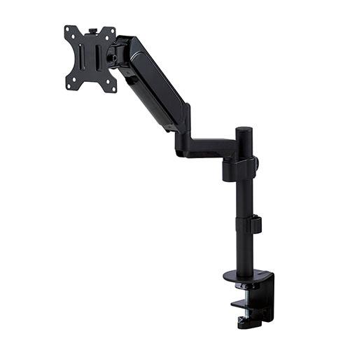 エレコム(ELECOM) DPA-SS07BK(ブラック) モニターアーム ショート シングル 1画面 支柱付 17～32インチ