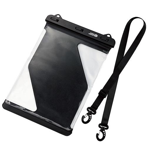 エレコム(ELECOM) TB-WPSR13BK ブラック タブレットケース 防水 汎用 ネックストラップ付き 8.9～13ｲﾝﾁ