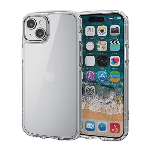 エレコム(ELECOM) iPhone15 Plus ケース ハイブリッド 衝撃吸収 軽量 薄型 クリア