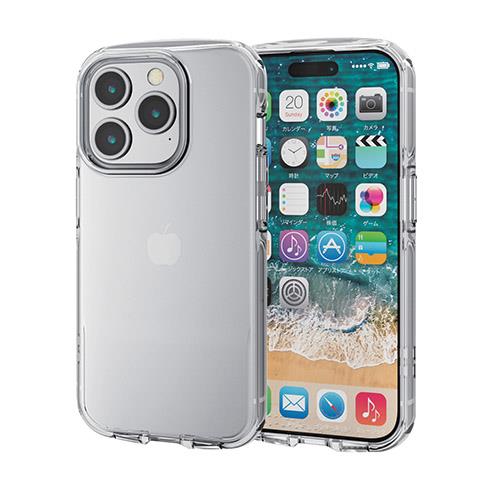 エレコム(ELECOM) iPhone15 Pro 用 ケース ソフト カメラレンズ保護設計 クリア