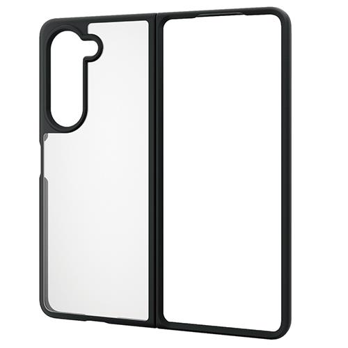 エレコム(ELECOM) PM-G235TSLFCBK ﾌﾞﾗｯｸ Galaxy Z Fold5 ケース ハイブリッド 衝撃吸収 軽量 背面ｸﾘｱ