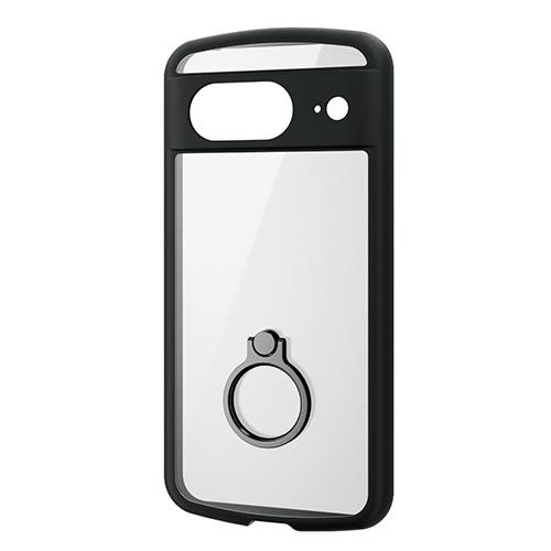エレコム(ELECOM) PM-P233TSLFCR-BK ﾌﾞﾗｯｸ Google Pixel 8 ｹｰｽ ﾊｲﾌﾞﾘｯﾄﾞ 衝撃吸収 軽量 薄型 ﾘﾝｸﾞ付