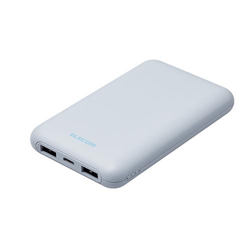 エレコム(ELECOM) DE-C44-10000-BU ブルー モバイルバッテリー 10000mAh 大容量 軽量 小型 PD 最大20W