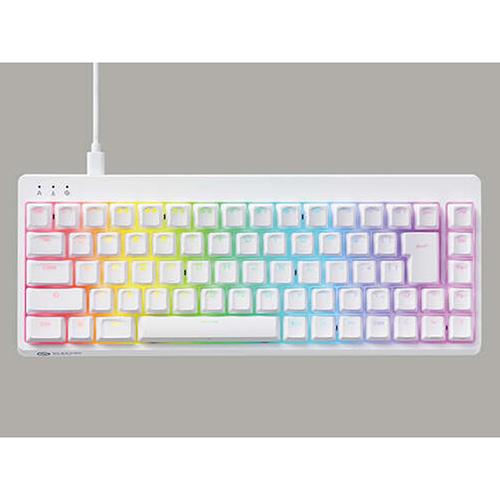 エレコム(ELECOM) TKVK600AWH(ホワイト) ゲーミングキーボード USB有線 71キー 日本語配列 GAMING V custom