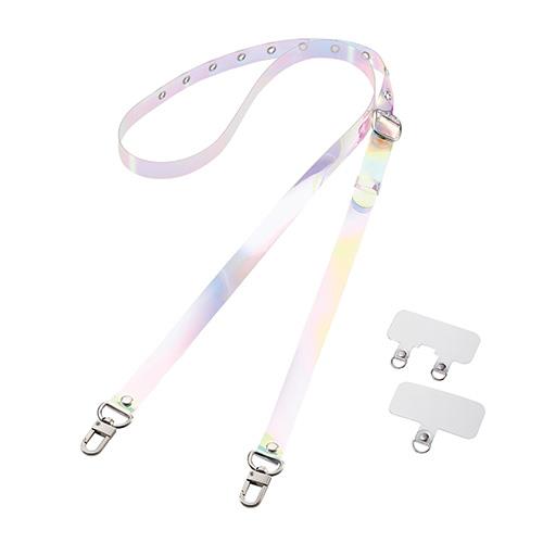 エレコム(ELECOM) P-STSDH2-ACR(オーロラ) スマホショルダー ストラップ 58～70cm 長さ調整可