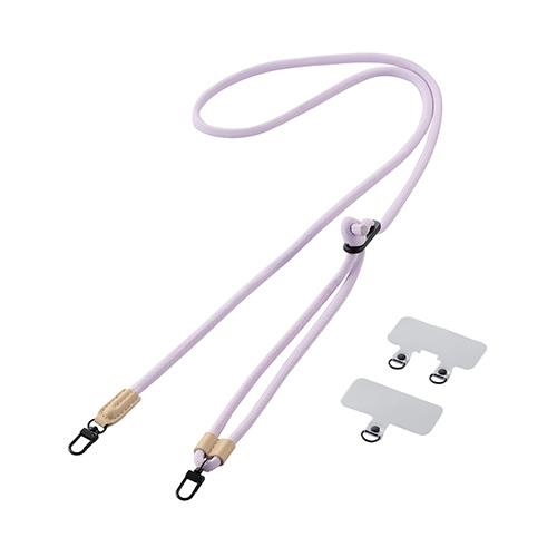 エレコム(ELECOM) P-STSDH2R06-PU(ラベンダー) スマホショルダー ストラップ 42～78cm 長さ調整可
