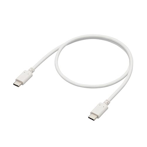 エレコム(ELECOM) MPA-CC5P05WH(ホワイト) USB Type C ケーブル 0.5m PD 100W スリムケーブル