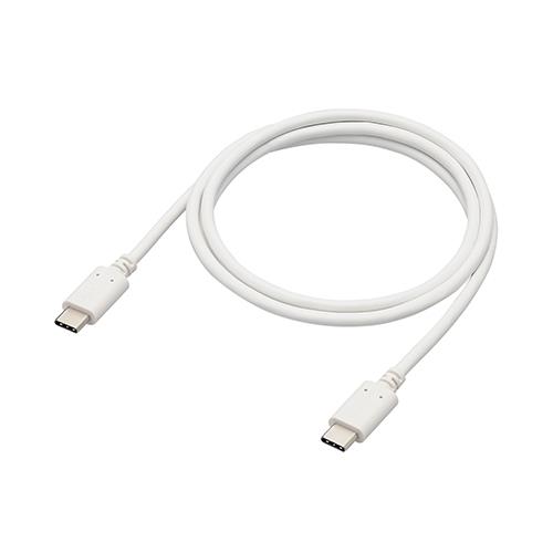 エレコム(ELECOM) MPA-CC5P10-WH ホワイト USB Type C ケーブル 1m PD 100W スリムケーブル
