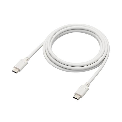 エレコム(ELECOM) MPA-CC5P20-WH ホワイト USB Type C ケーブル 2m PD 100W スリムケーブル