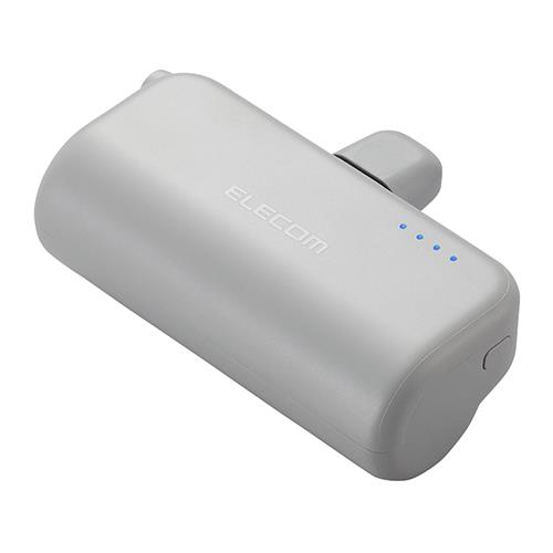 エレコム(ELECOM) DE-C43L-5000DGY ﾀﾞｰｸｸﾞﾚｰ 直挿しできるﾓﾊﾞｲﾙﾊﾞｯﾃﾘｰ USB Type-Cﾌﾟﾗｸﾞ 5000mAh