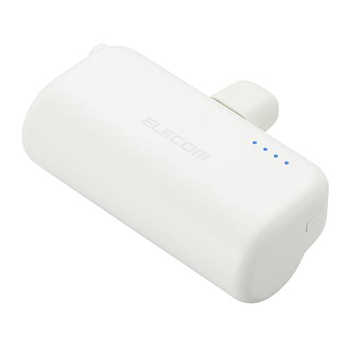 エレコム(ELECOM) DE-C43L-5000SWH ｼﾙﾊﾞｰﾎﾜｲﾄ 直挿しできるﾓﾊﾞｲﾙﾊﾞｯﾃﾘｰ USB Type-Cﾌﾟﾗｸﾞ 5000mAh