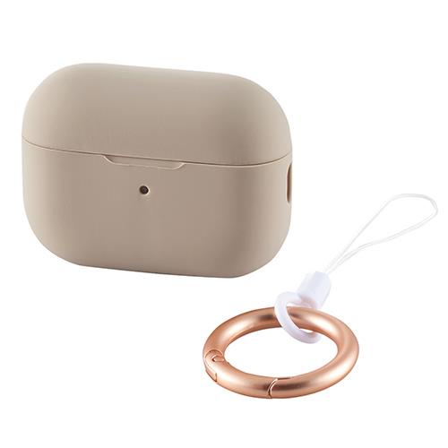 エレコム(ELECOM) AVA-AP4SC-GB ｸﾞﾚｰｼﾞｭ AirPods Pro2 第2世代 ｹｰｽ ｼﾘｺﾝ ｺﾈｸﾀｰｷｬｯﾌﾟ一体型 magsafe充電
