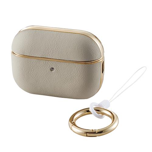 エレコム(ELECOM) AVA-AP4ULMGB(ｸﾞﾚｰｼﾞｭ×ｺﾞｰﾙﾄﾞ) AirPods Pro2 第2世代 ｿﾌﾄｹｰｽ ｶﾗﾋﾞﾅ付き magsafe充電