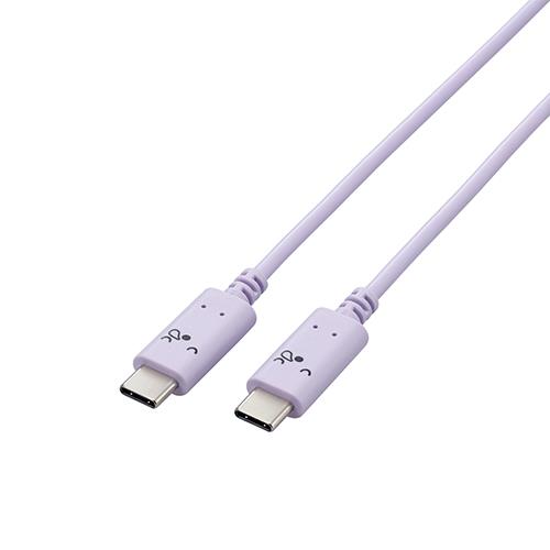 エレコム(ELECOM) MPA-CCF20-PUF スリーピー パープル×ブラック タイプC ケーブル 2m PD 60W