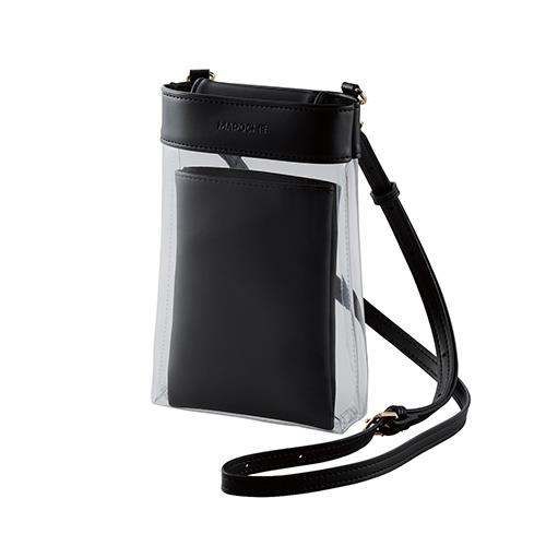 エレコム(ELECOM) P-MAP06-BK ジェットブラック ｽﾏﾎｼｮﾙﾀﾞｰ ｽﾏﾎﾎﾟｰﾁ 斜めがけ ｸﾘｱﾀｲﾌﾟ ﾏｸﾞﾈｯﾄ開閉 ﾌﾗｯﾌﾟ