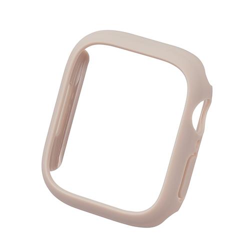 エレコム(ELECOM) AW-23BBPPR-GB(ｸﾞﾚｰｼﾞｭ) アップルウォッチ Series9/8/7 41mm ハードバンパー ﾗﾊﾞｰｺｰﾄ