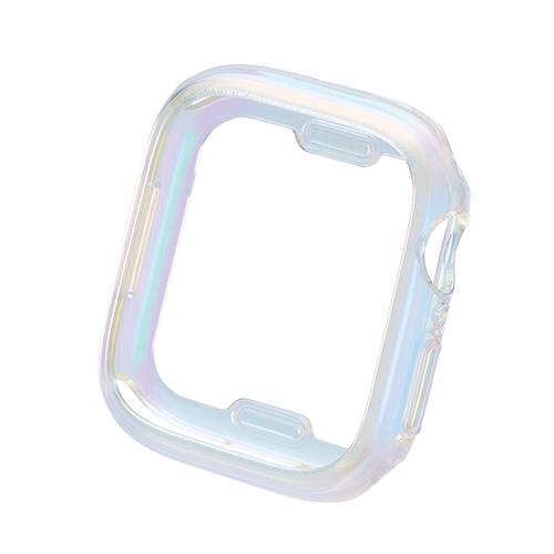 エレコム(ELECOM) AW-23BBPU-ACR オーロラクリア アップルウォッチ Series9/8/7 41mm ﾊﾞﾝﾊﾟｰｿﾌﾄｹｰｽ