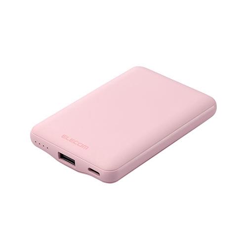 エレコム(ELECOM) DE-C45-5000PN(ピンク) 薄型コンパクトモバイルバッテリー(5000mAh/3A/C×1＋A×1)