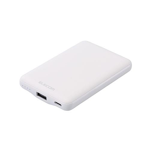 エレコム(ELECOM) DE-C45-5000WH(ホワイト) 薄型コンパクトモバイルバッテリー(5000mAh/3A/C×1＋A×1)