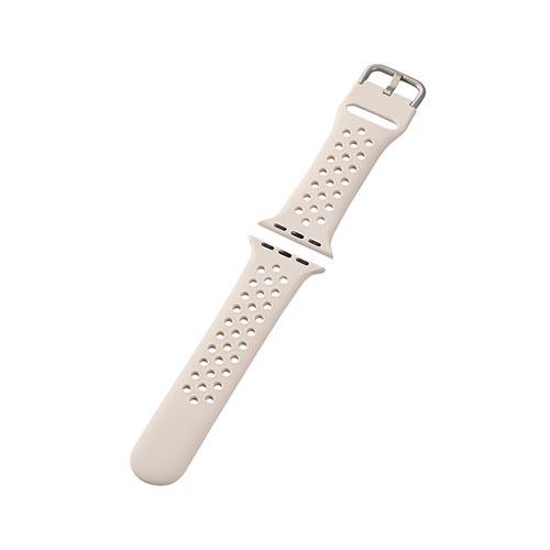エレコム(ELECOM) AW-40BDSCNWH ｽﾀｰﾗｲﾄ Apple Watch用 シリコンバンド アクティブ 41/40/38mm