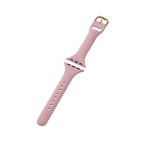 エレコム(ELECOM) AW-41BDSCJPN ｱｯｼｭﾋﾟﾝｸ Apple Watch用 シリコンバンド スリムタイプ 41/40/38mm &me