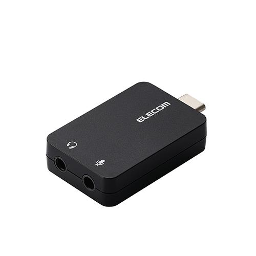 エレコム(ELECOM) USB-CADC01BK(ブラック) オーディオ変換アダプター USB Type-C(TM)