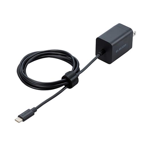 エレコム(ELECOM) MPA-ACCP6920BK ブラック USB Power Delivery 20W AC充電器 Cケーブル一体型 1.5m