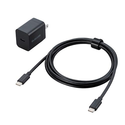 エレコム(ELECOM) MPA-ACCP7120BK ブラック USB Power Delivery 20W AC充電器 C-Cケーブル付属 1.5m