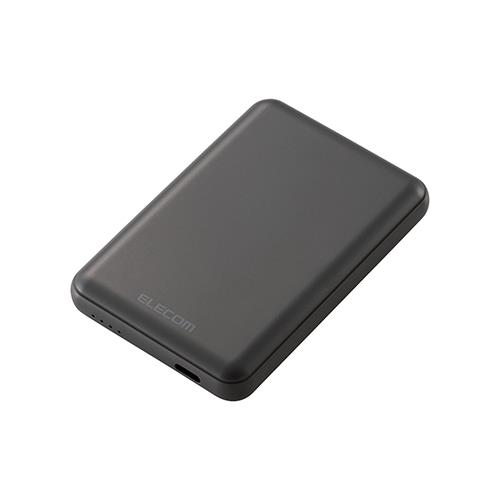 エレコム(ELECOM) DE-C48-5000DGY(ダークグレー) 超ｺﾝﾊﾟｸﾄﾓﾊﾞｲﾙﾊﾞｯﾃﾘｰ 5000mAh 3A USB Type-C×1