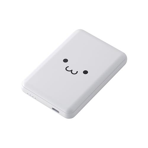 エレコム(ELECOM) DE-C48-5000WF(しろちゃん ﾎﾜｲﾄ×ﾌﾞﾗｯｸ) ｺﾝﾊﾟｸﾄﾓﾊﾞｲﾙﾊﾞｯﾃﾘｰ 5000mAh 3A USB Type-C×1