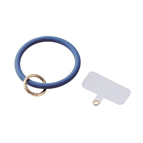 エレコム(ELECOM) P-STHSI2NV(ネイビー) スマホストラップ 手首 ハンド シリコンハンド(丸型)