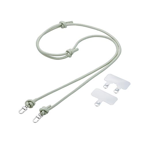 エレコム(ELECOM) P-STSDH2LR06GN(グリーン) スマホショルダー ストラップ 42～75cm 長さ調整可